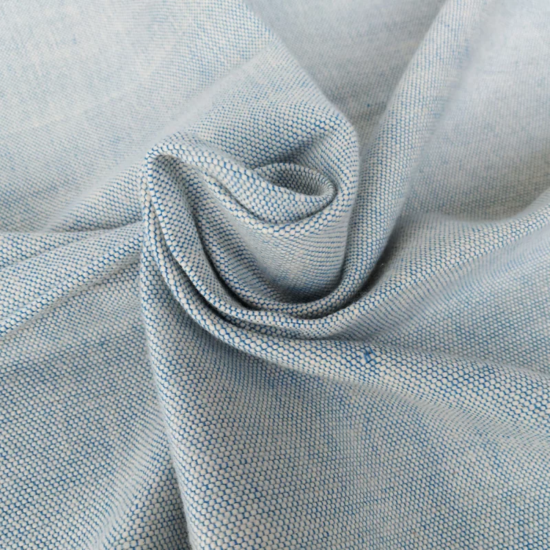 Yogadecke aus Bio-Baumwolle, handgewebt in Blau, nachhaltig, ideal für Yoga, Meditation oder entspannende Momente.