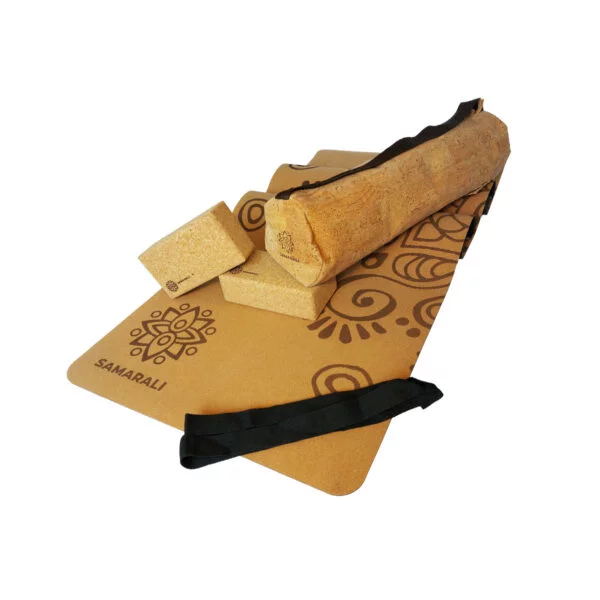 Nachhaltiges Yoga Set mit Yogamatte, Yogablock, Yogagurt, Yogatasche - Moon Light