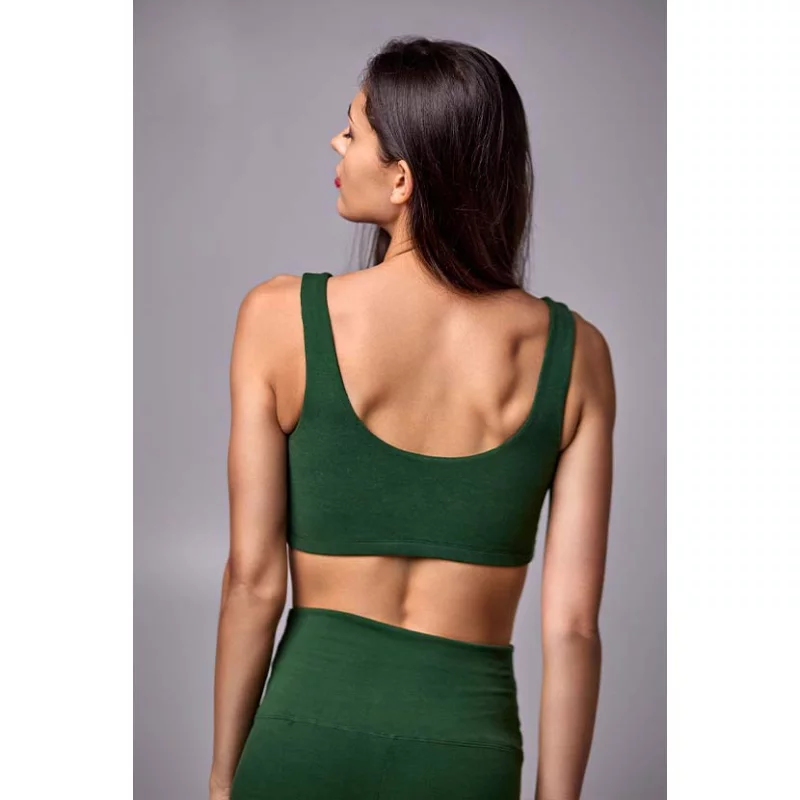 Bequemer, stützender Yoga-BH in elegantem Design, ideal für aktive Frauen beim Yoga oder Sport.